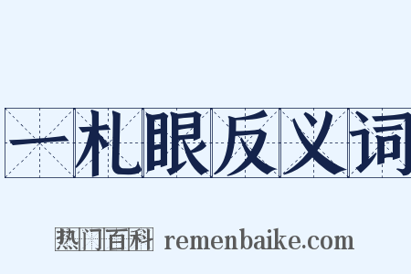 一札眼反义词是什么意思的图片